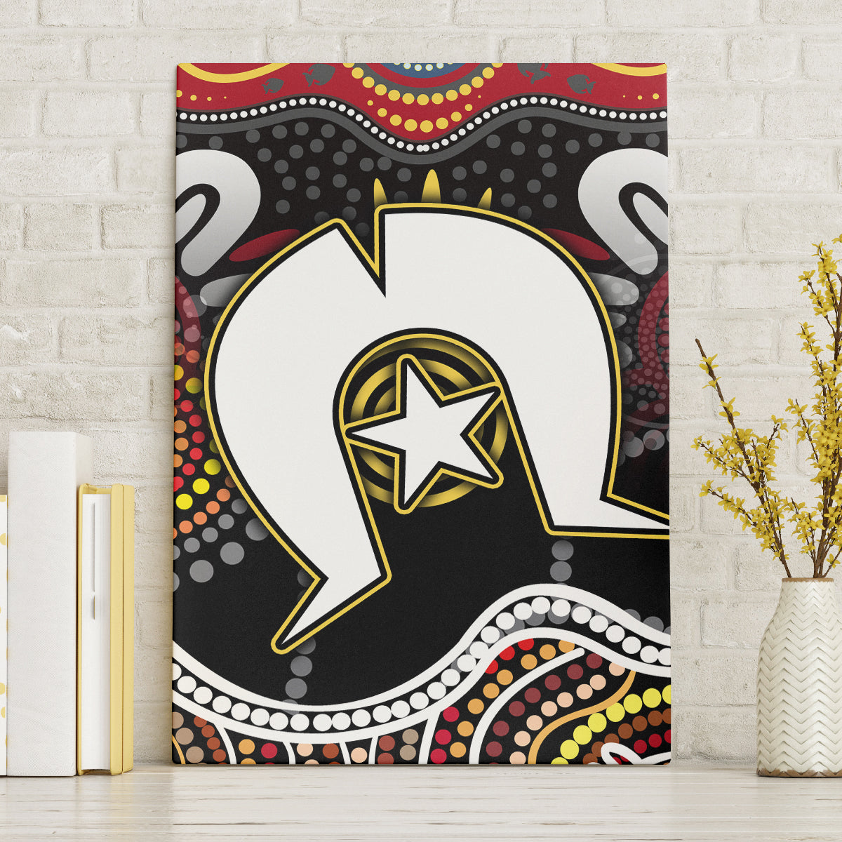 Torest Trait Islands Mix Aboriginal Pattern Canvas Wall Art