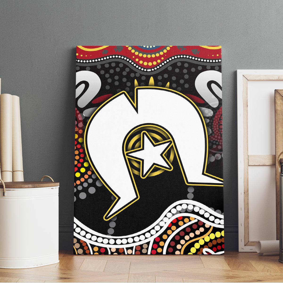 Torest Trait Islands Mix Aboriginal Pattern Canvas Wall Art