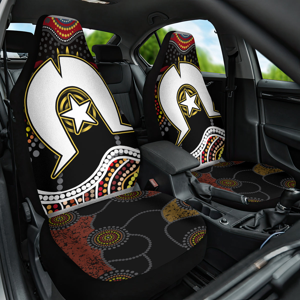 Torest Trait Islands Mix Aboriginal Pattern Car Seat Cover