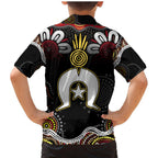 Torest Trait Islands Mix Aboriginal Pattern Family Matching Mermaid Dress and Hawaiian Shirt