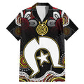 Torest Trait Islands Mix Aboriginal Pattern Family Matching Mermaid Dress and Hawaiian Shirt
