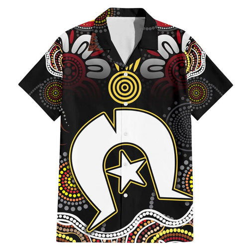 Torest Trait Islands Mix Aboriginal Pattern Family Matching Mermaid Dress and Hawaiian Shirt