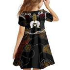 Torest Trait Islands Mix Aboriginal Pattern Family Matching Puletasi and Hawaiian Shirt