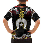 Torest Trait Islands Mix Aboriginal Pattern Family Matching Summer Maxi Dress and Hawaiian Shirt