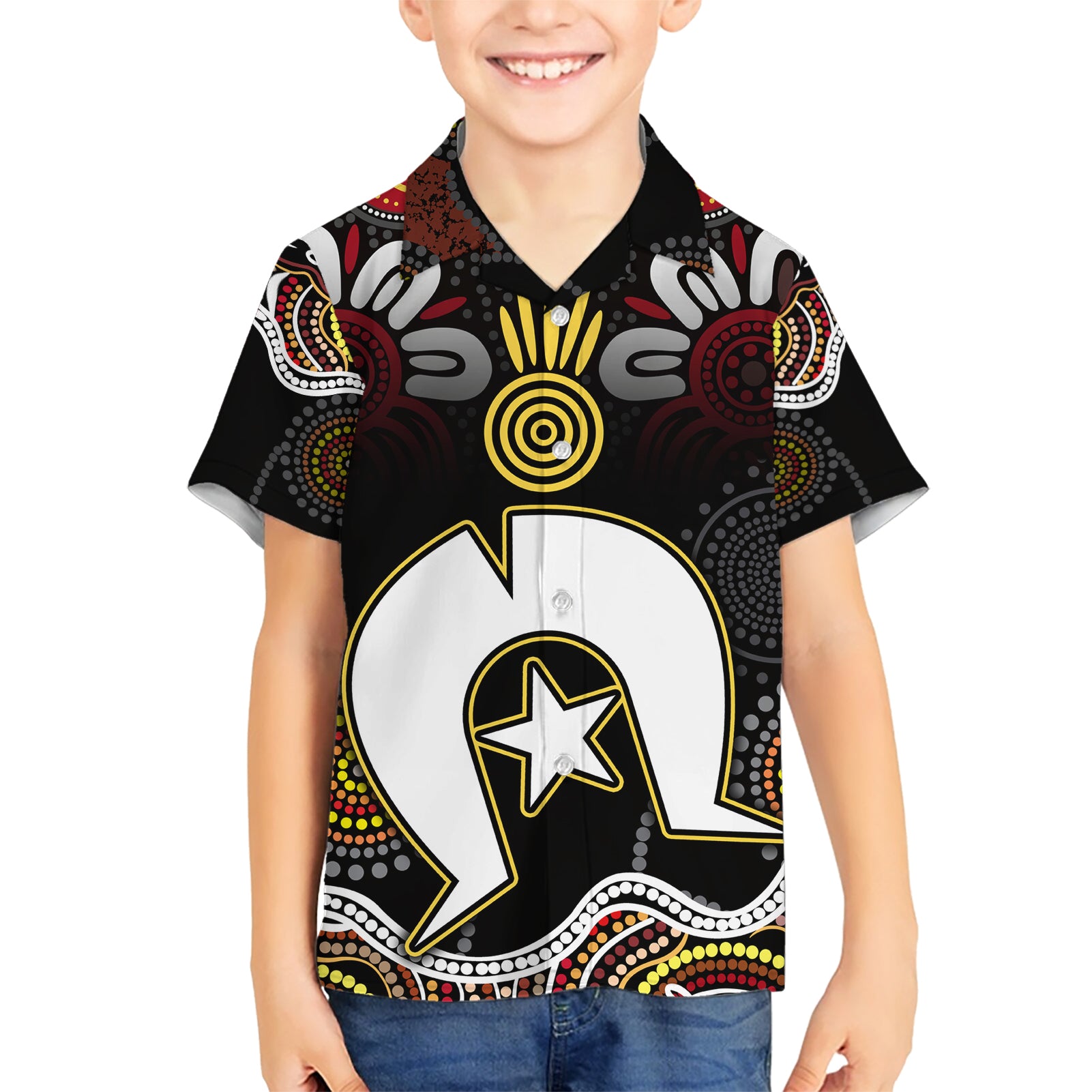 Torest Trait Islands Mix Aboriginal Pattern Hawaiian Shirt
