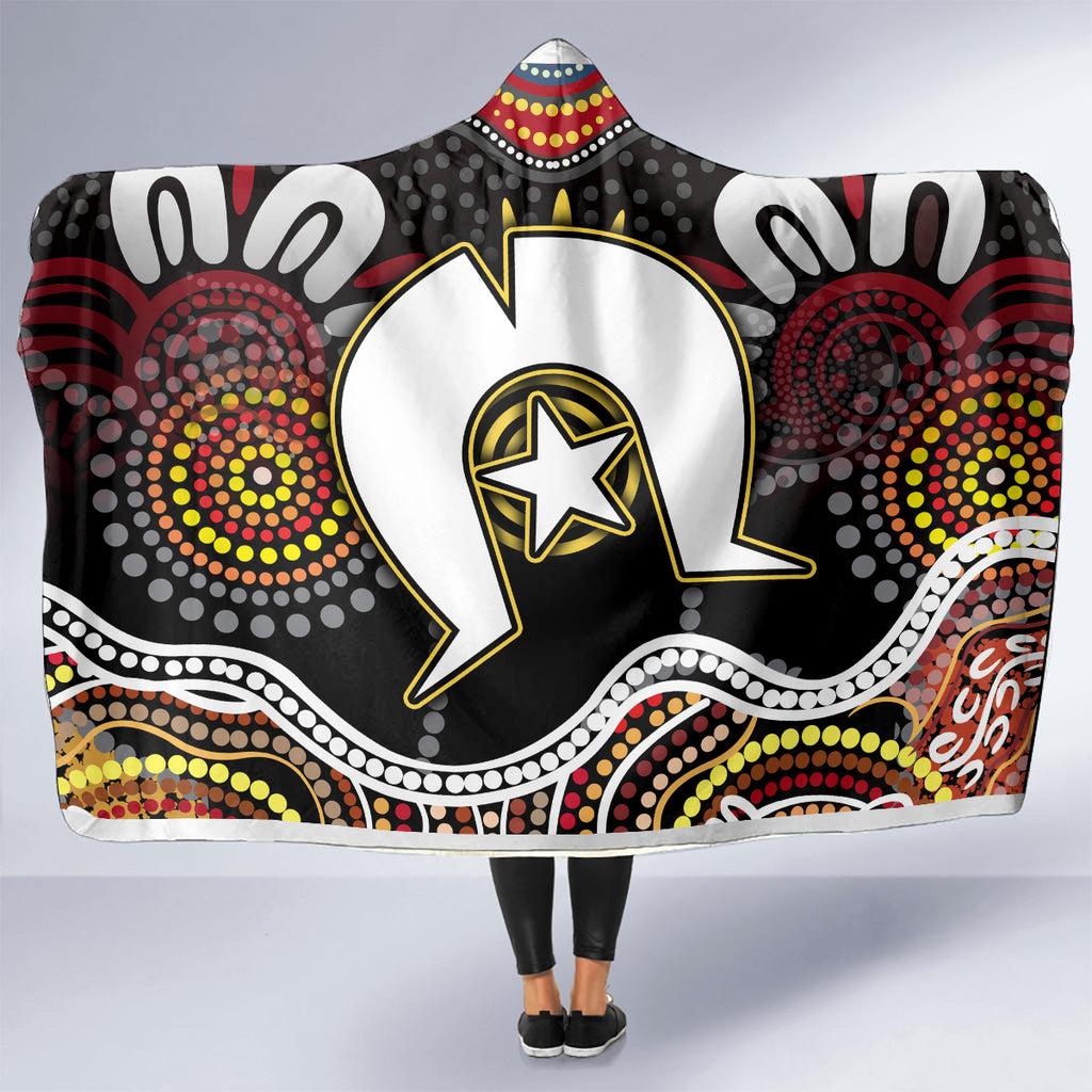 Torest Trait Islands Mix Aboriginal Pattern Hooded Blanket