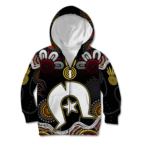 Torest Trait Islands Mix Aboriginal Pattern Kid Hoodie
