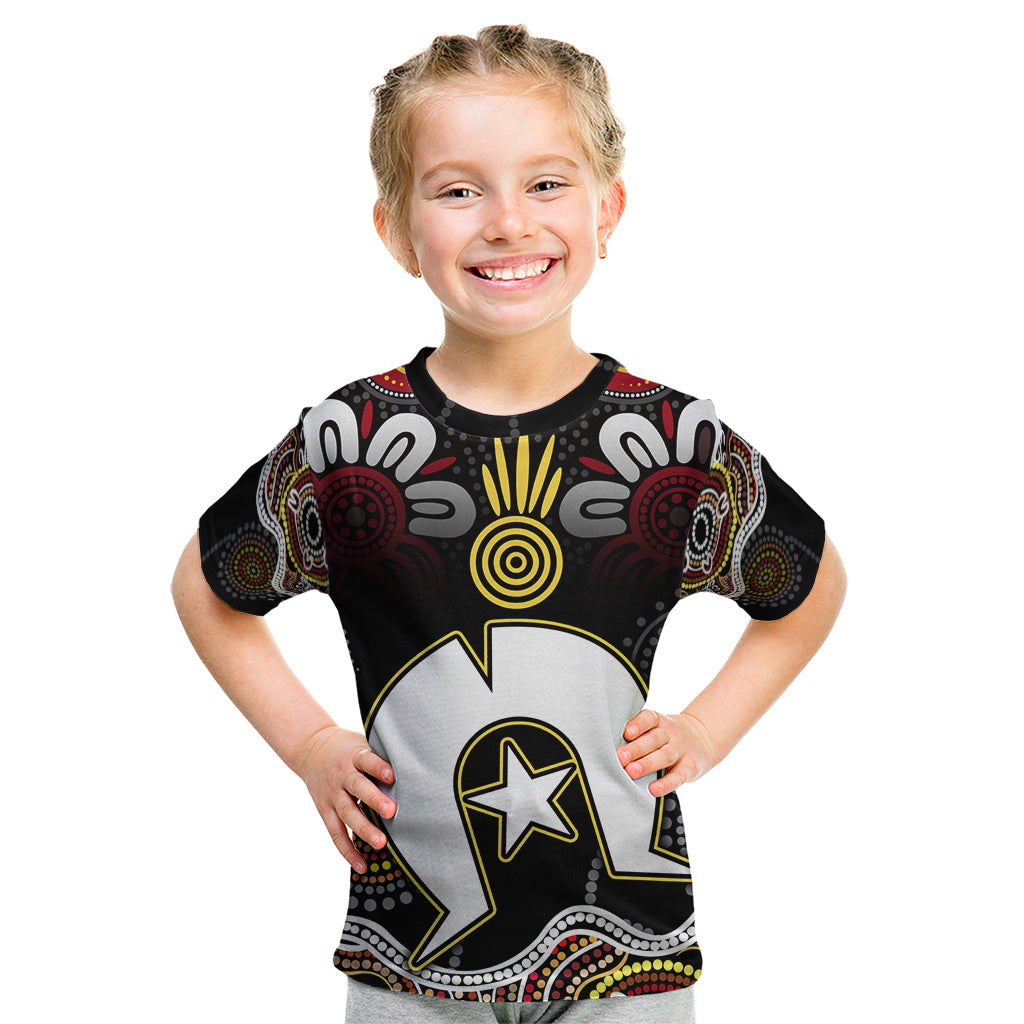 Torest Trait Islands Mix Aboriginal Pattern Kid T Shirt