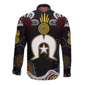 Torest Trait Islands Mix Aboriginal Pattern Long Sleeve Button Shirt