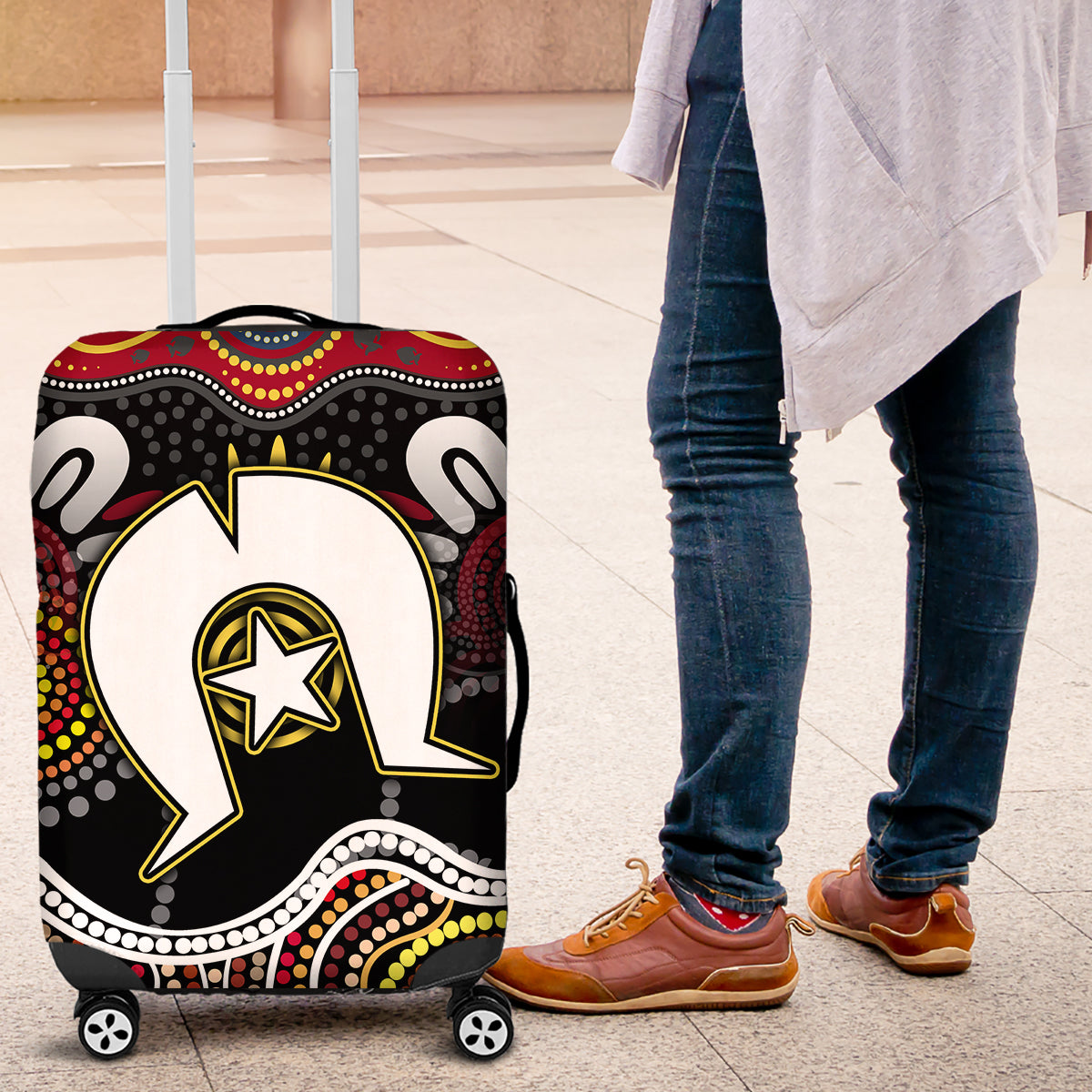 Torest Trait Islands Mix Aboriginal Pattern Luggage Cover