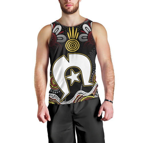 Torest Trait Islands Mix Aboriginal Pattern Men Tank Top