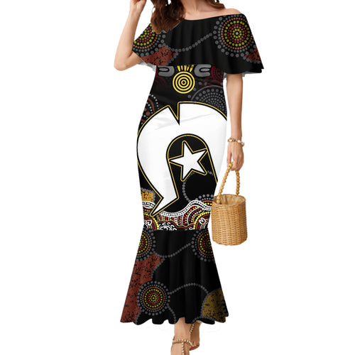 Torest Trait Islands Mix Aboriginal Pattern Mermaid Dress