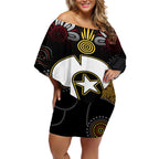 Torest Trait Islands Mix Aboriginal Pattern Off Shoulder Short Dress