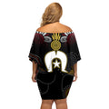 Torest Trait Islands Mix Aboriginal Pattern Off Shoulder Short Dress