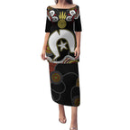 Torest Trait Islands Mix Aboriginal Pattern Puletasi