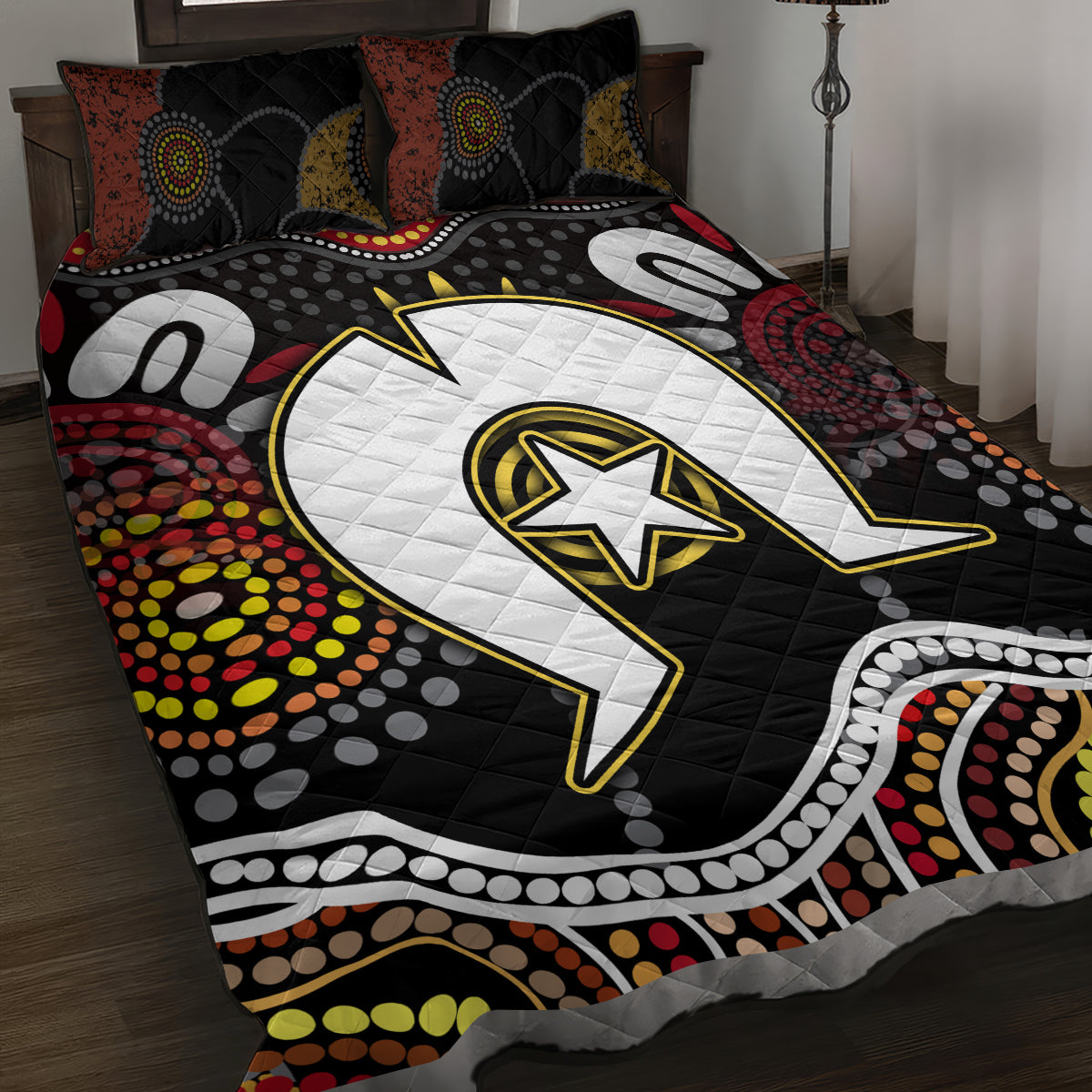 Torest Trait Islands Mix Aboriginal Pattern Quilt Bed Set