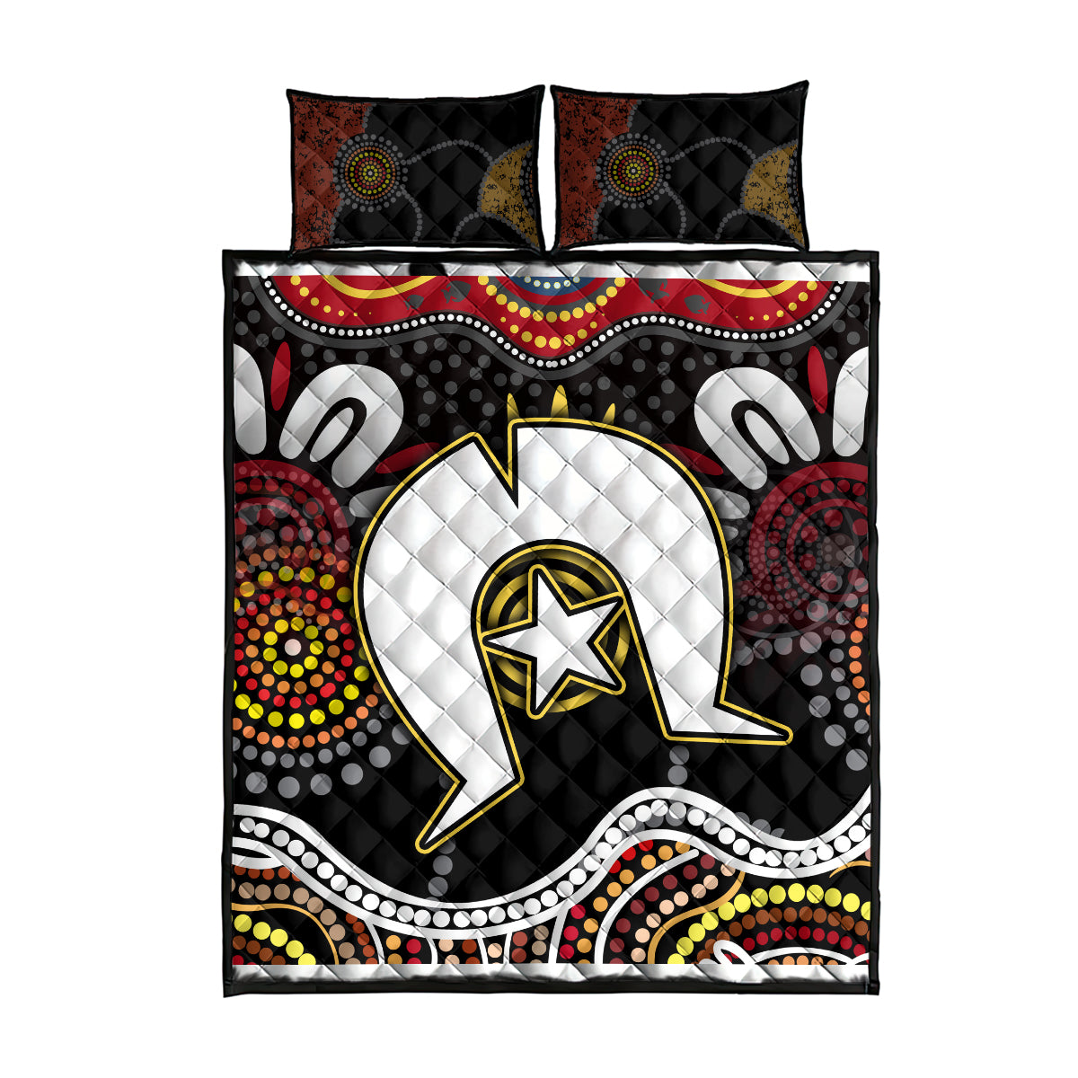 Torest Trait Islands Mix Aboriginal Pattern Quilt Bed Set
