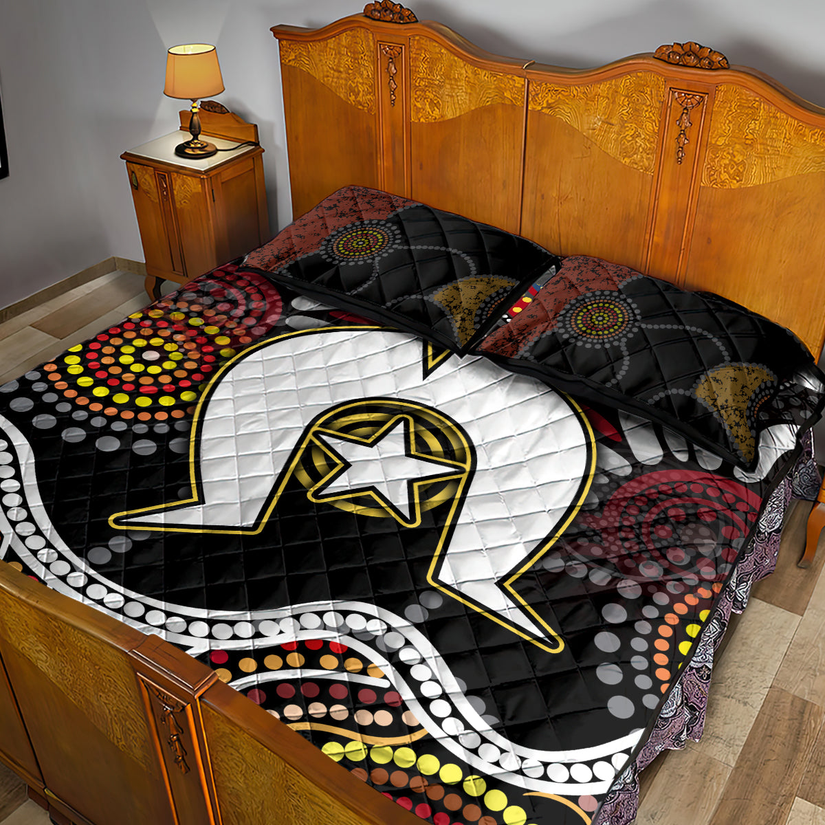 Torest Trait Islands Mix Aboriginal Pattern Quilt Bed Set