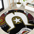 Torest Trait Islands Mix Aboriginal Pattern Round Carpet