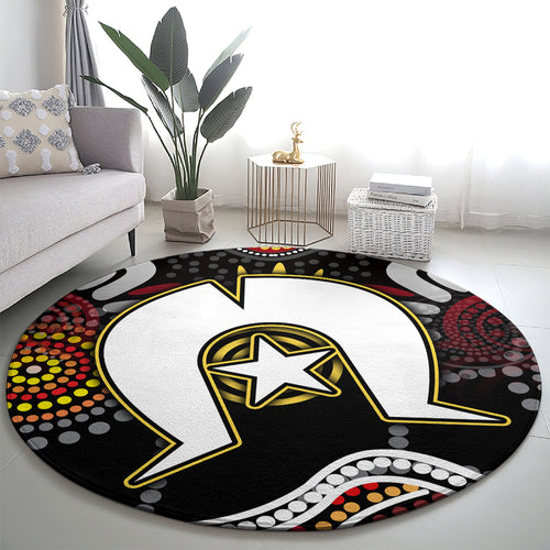 Torest Trait Islands Mix Aboriginal Pattern Round Carpet
