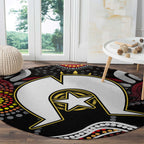 Torest Trait Islands Mix Aboriginal Pattern Round Carpet