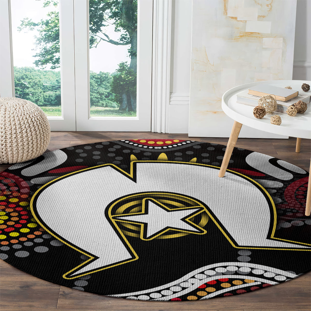 Torest Trait Islands Mix Aboriginal Pattern Round Carpet