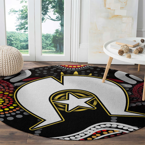 Torest Trait Islands Mix Aboriginal Pattern Round Carpet