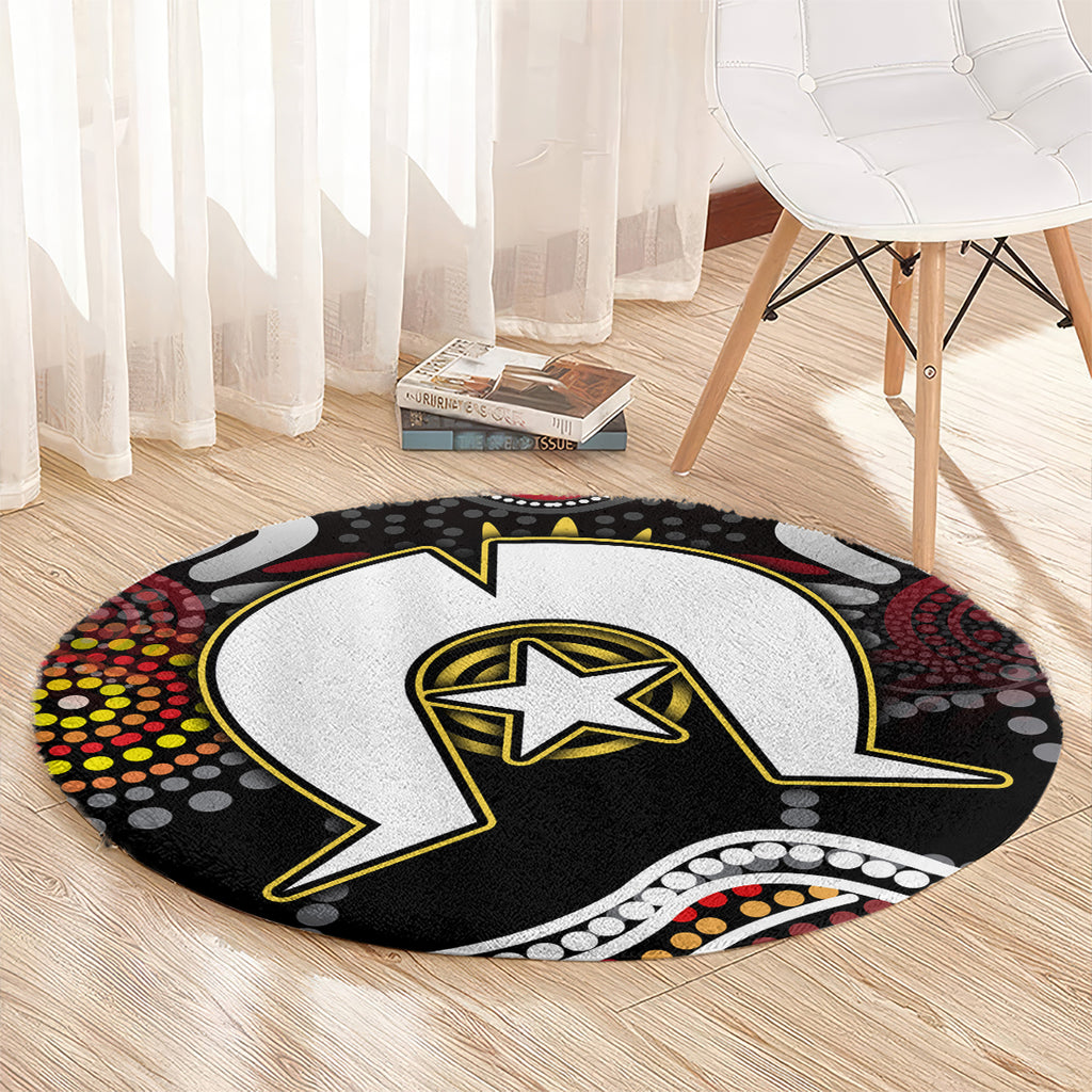 Torest Trait Islands Mix Aboriginal Pattern Round Carpet