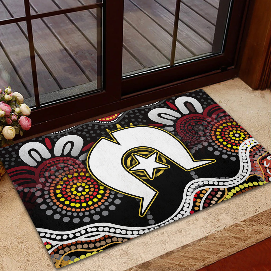 Torest Trait Islands Mix Aboriginal Pattern Rubber Doormat