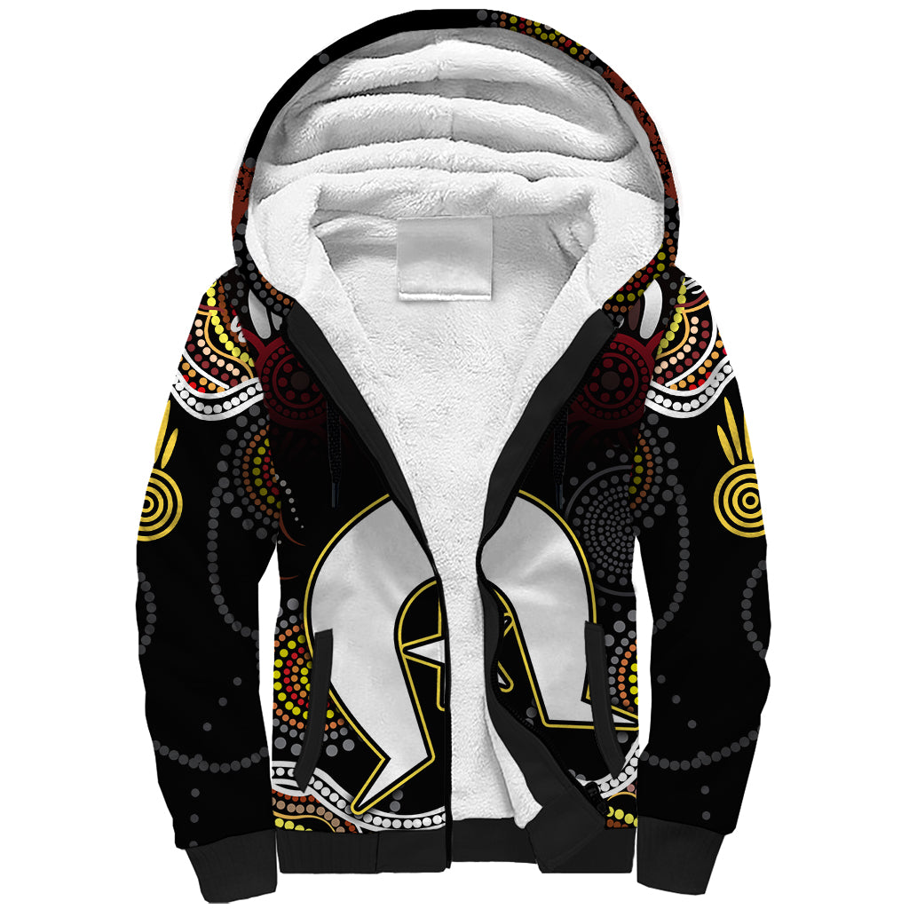 Torest Trait Islands Mix Aboriginal Pattern Sherpa Hoodie