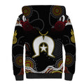 Torest Trait Islands Mix Aboriginal Pattern Sherpa Hoodie