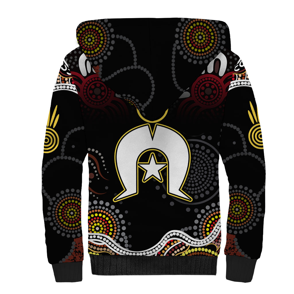Torest Trait Islands Mix Aboriginal Pattern Sherpa Hoodie