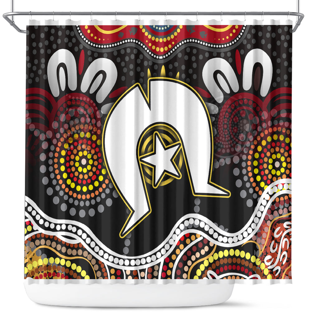 Torest Trait Islands Mix Aboriginal Pattern Shower Curtain