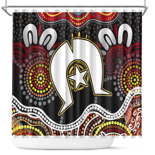 Torest Trait Islands Mix Aboriginal Pattern Shower Curtain