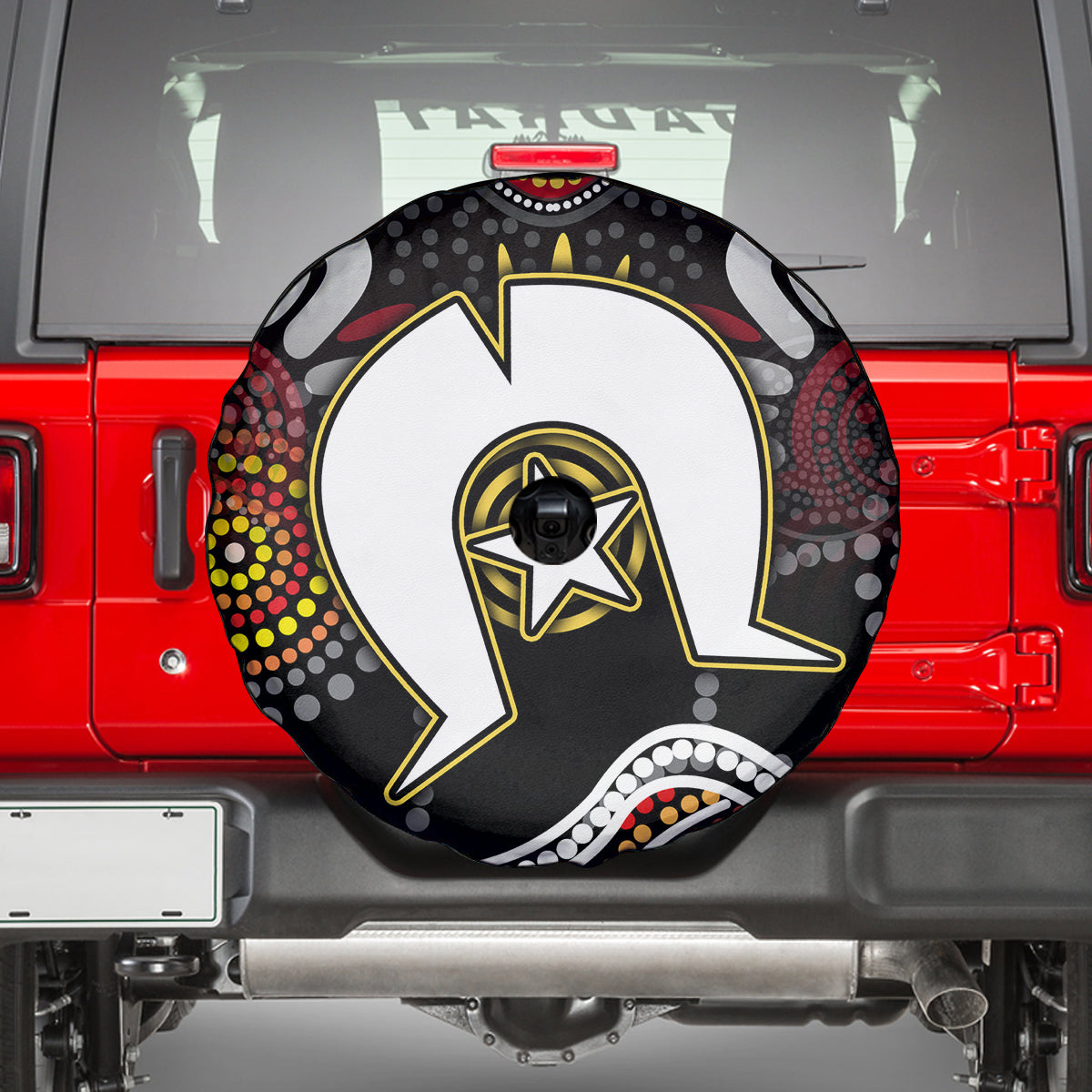 Torest Trait Islands Mix Aboriginal Pattern Spare Tire Cover