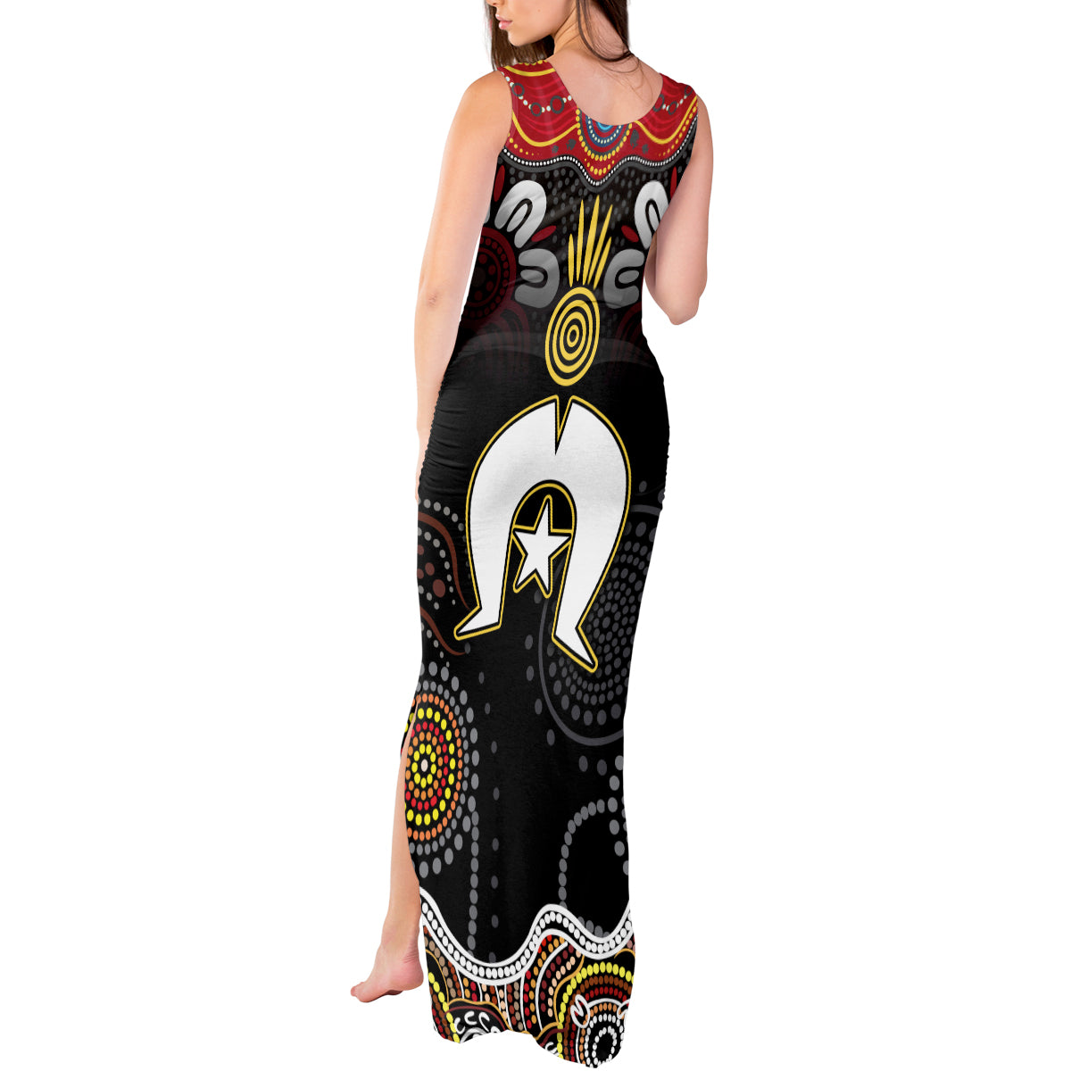 Torest Trait Islands Mix Aboriginal Pattern Tank Maxi Dress