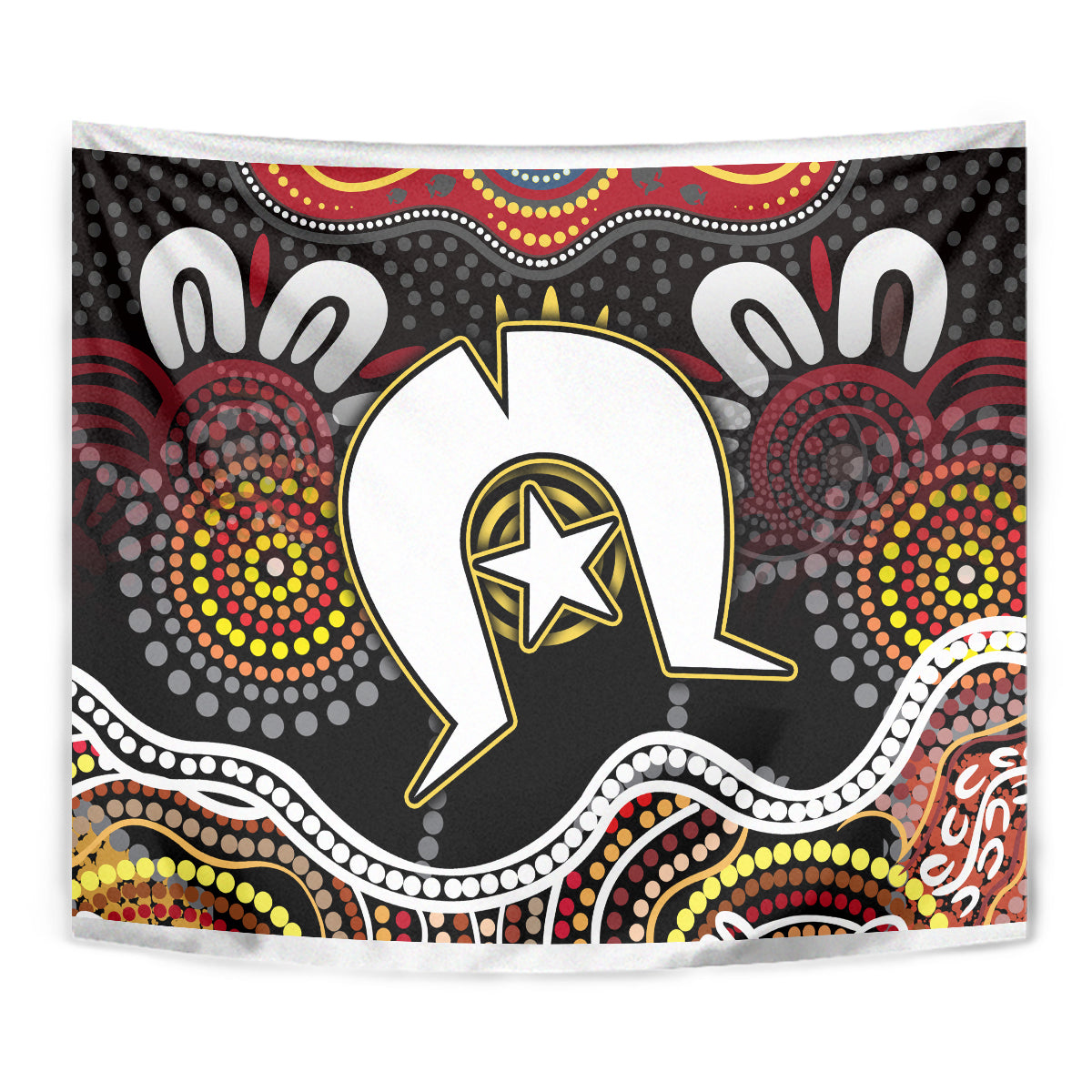 Torest Trait Islands Mix Aboriginal Pattern Tapestry