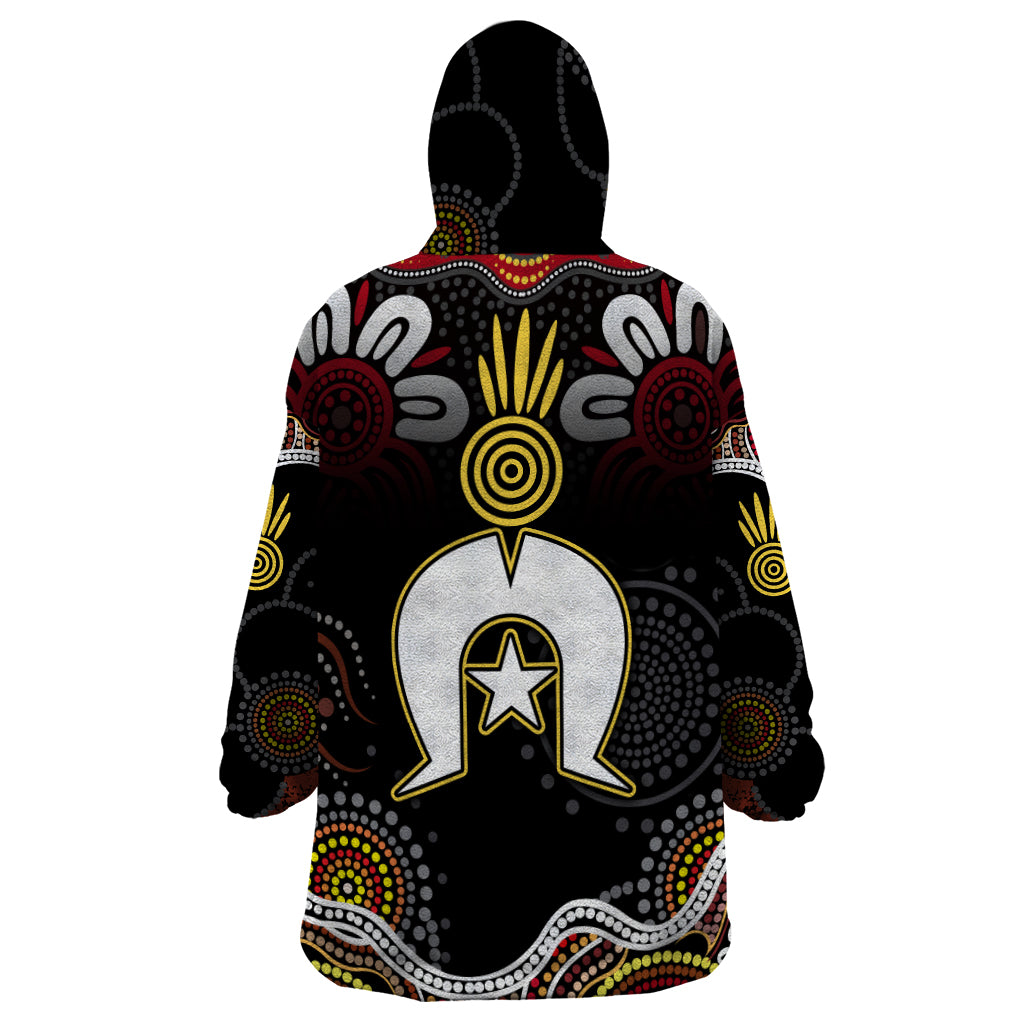 Torest Trait Islands Mix Aboriginal Pattern Wearable Blanket Hoodie