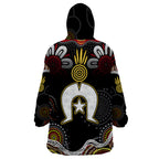 Torest Trait Islands Mix Aboriginal Pattern Wearable Blanket Hoodie