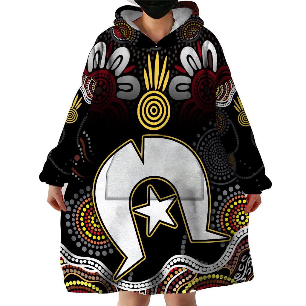Torest Trait Islands Mix Aboriginal Pattern Wearable Blanket Hoodie
