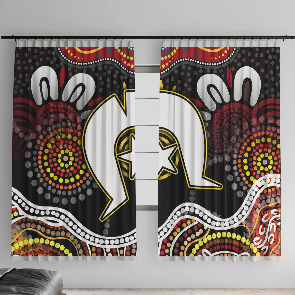 Torest Trait Islands Mix Aboriginal Pattern Window Curtain