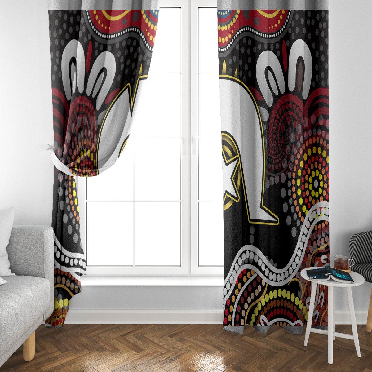 Torest Trait Islands Mix Aboriginal Pattern Window Curtain