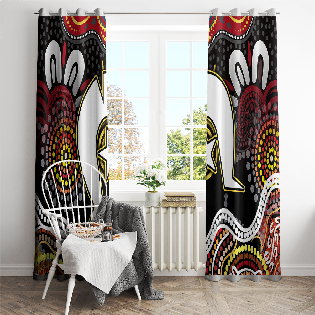 Torest Trait Islands Mix Aboriginal Pattern Window Curtain