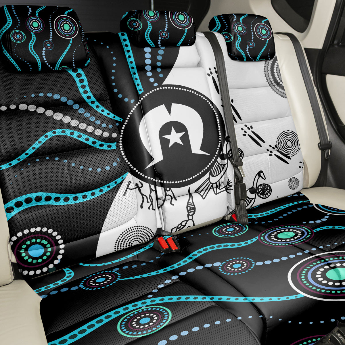 Aboriginal Pattern Torest  Strait Island Back Car Seat Cover