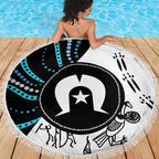 Aboriginal Pattern Torest  Strait Island Beach Blanket