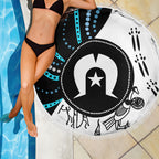 Aboriginal Pattern Torest  Strait Island Beach Blanket
