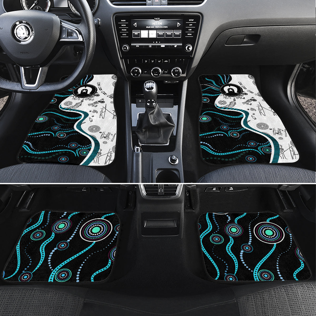 Aboriginal Pattern Torest  Strait Island Car Mats