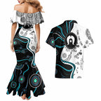 Aboriginal Pattern Torest  Strait Island Couples Matching Mermaid Dress and Hawaiian Shirt