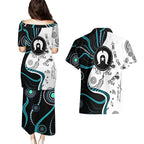 Aboriginal Pattern Torest  Strait Island Couples Matching Puletasi and Hawaiian Shirt