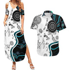 Aboriginal Pattern Torest  Strait Island Couples Matching Summer Maxi Dress and Hawaiian Shirt